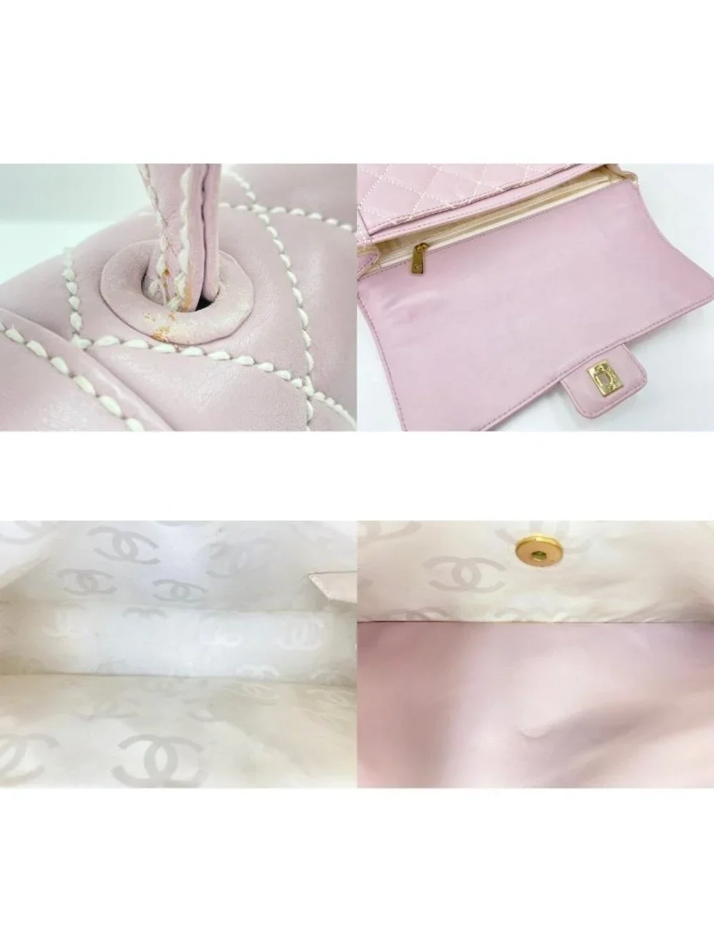 Chanel Handbag Quilted Pink